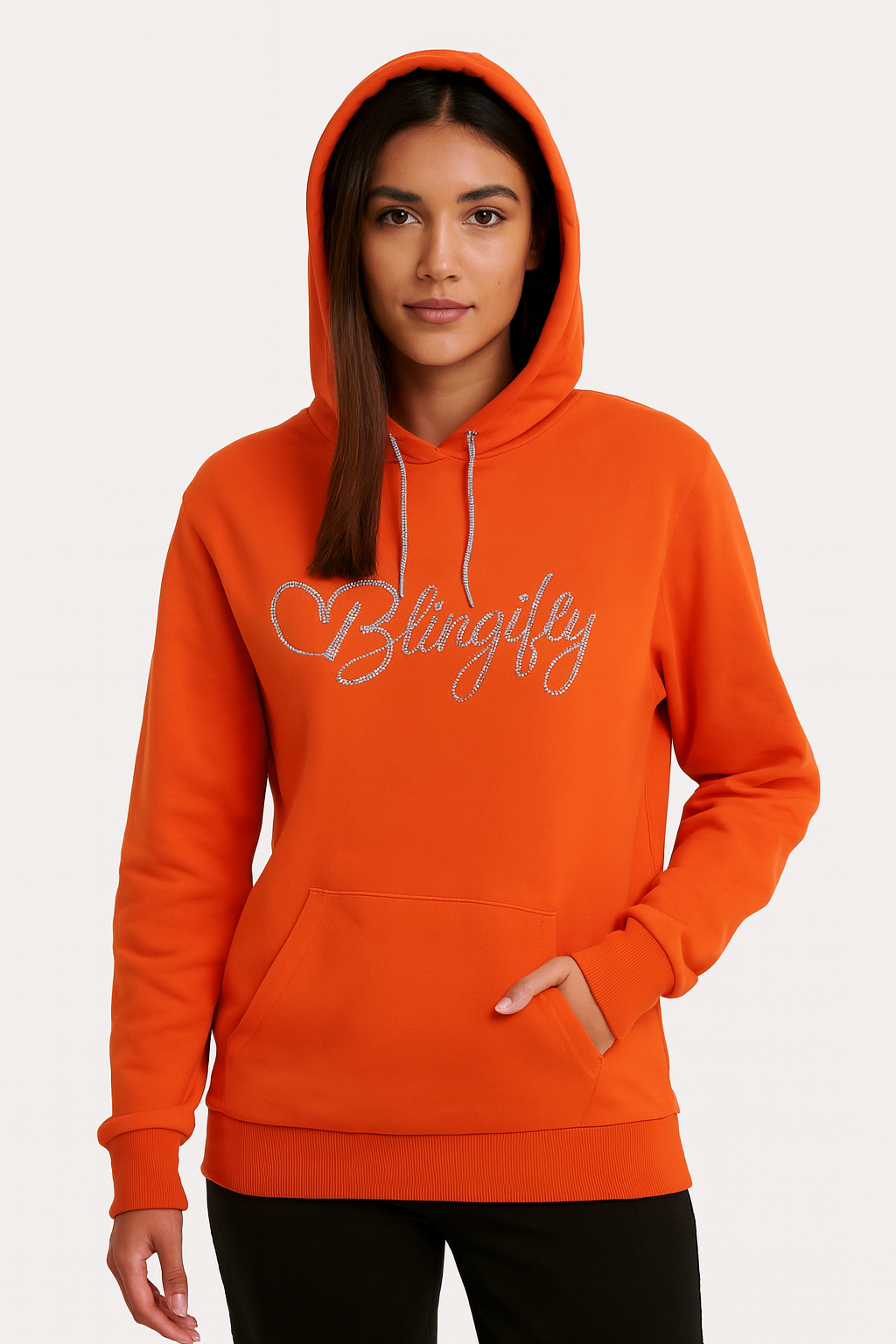 Bling Rope Hoodie Orange