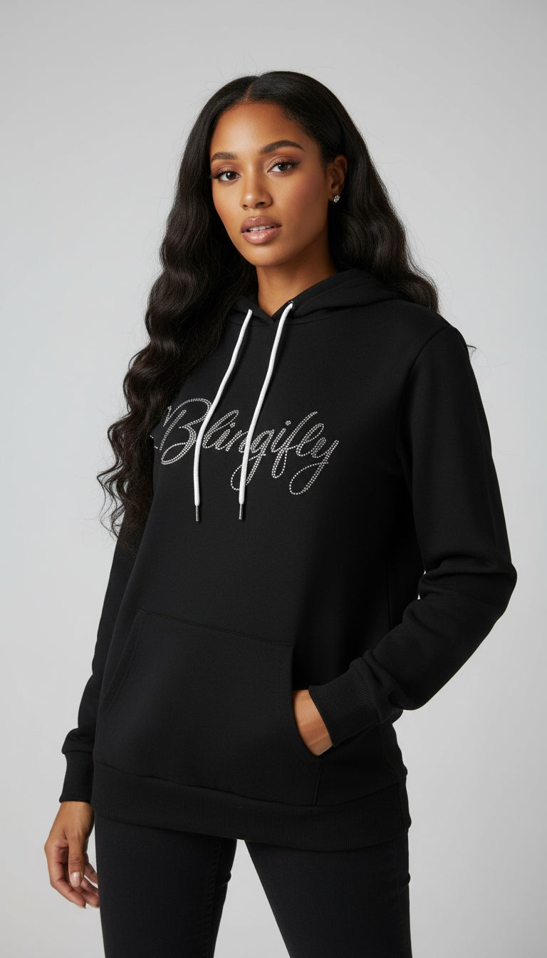 Crystal Rope Hoodie Charcoal Grey