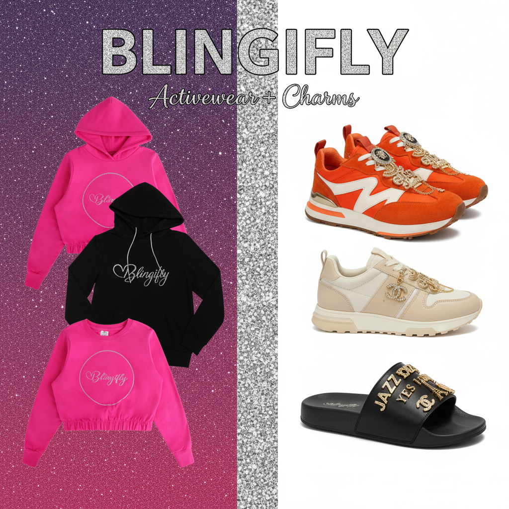 Blingifly Banner - Orange Sneaker Visible